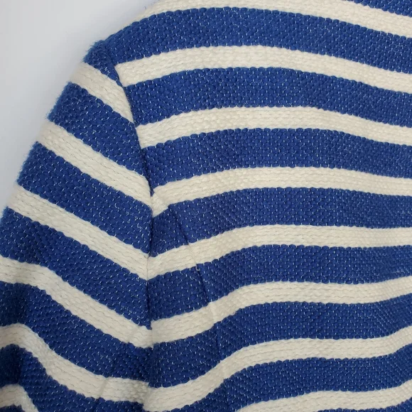 GAP Striped Blazer Jacket Zip Front w/ Pockets Textured Size 14 - EUC!~ - Picture 10 of 13